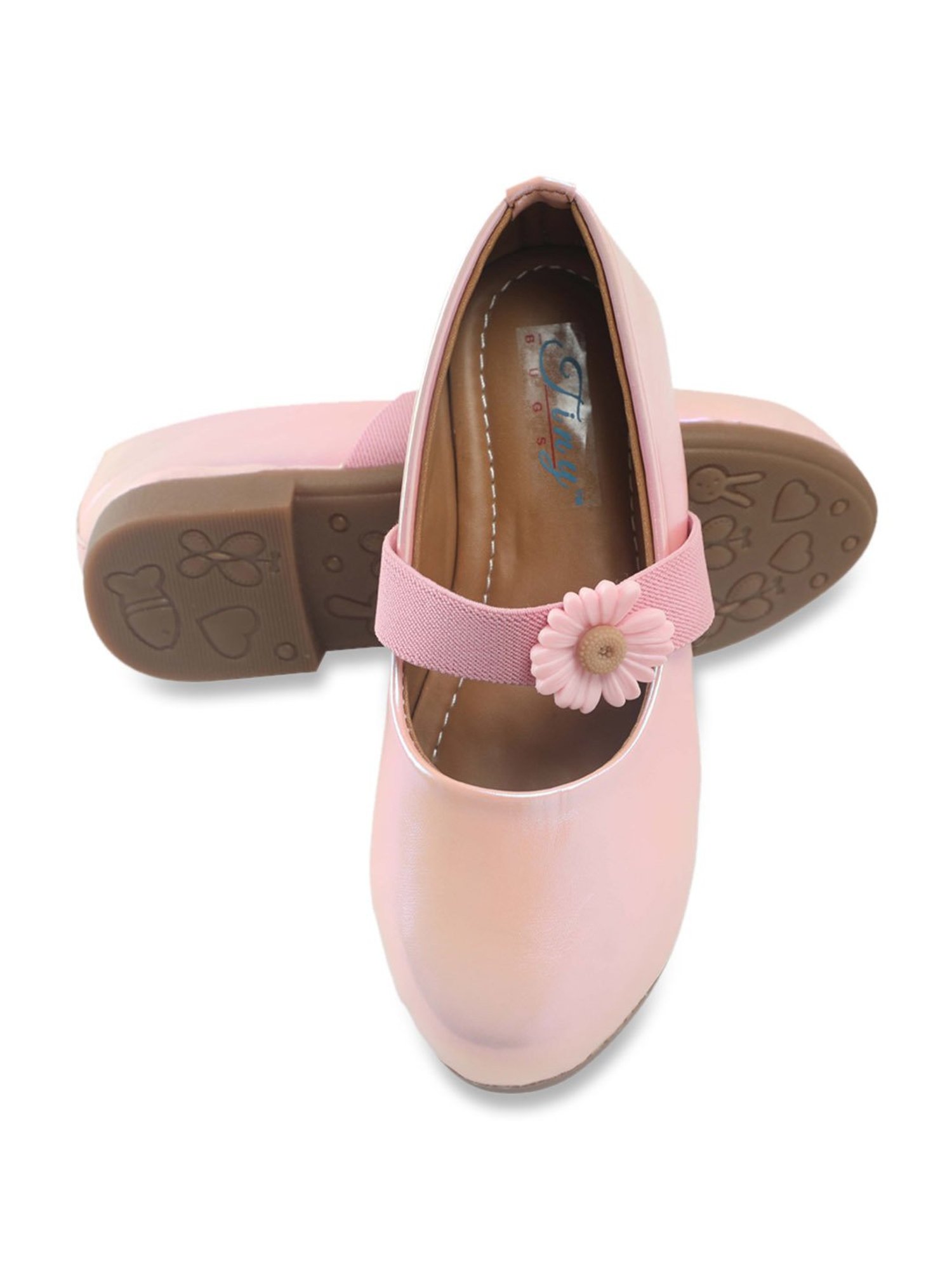 Tiny Bugs Kids Pink Mary Jane Shoes