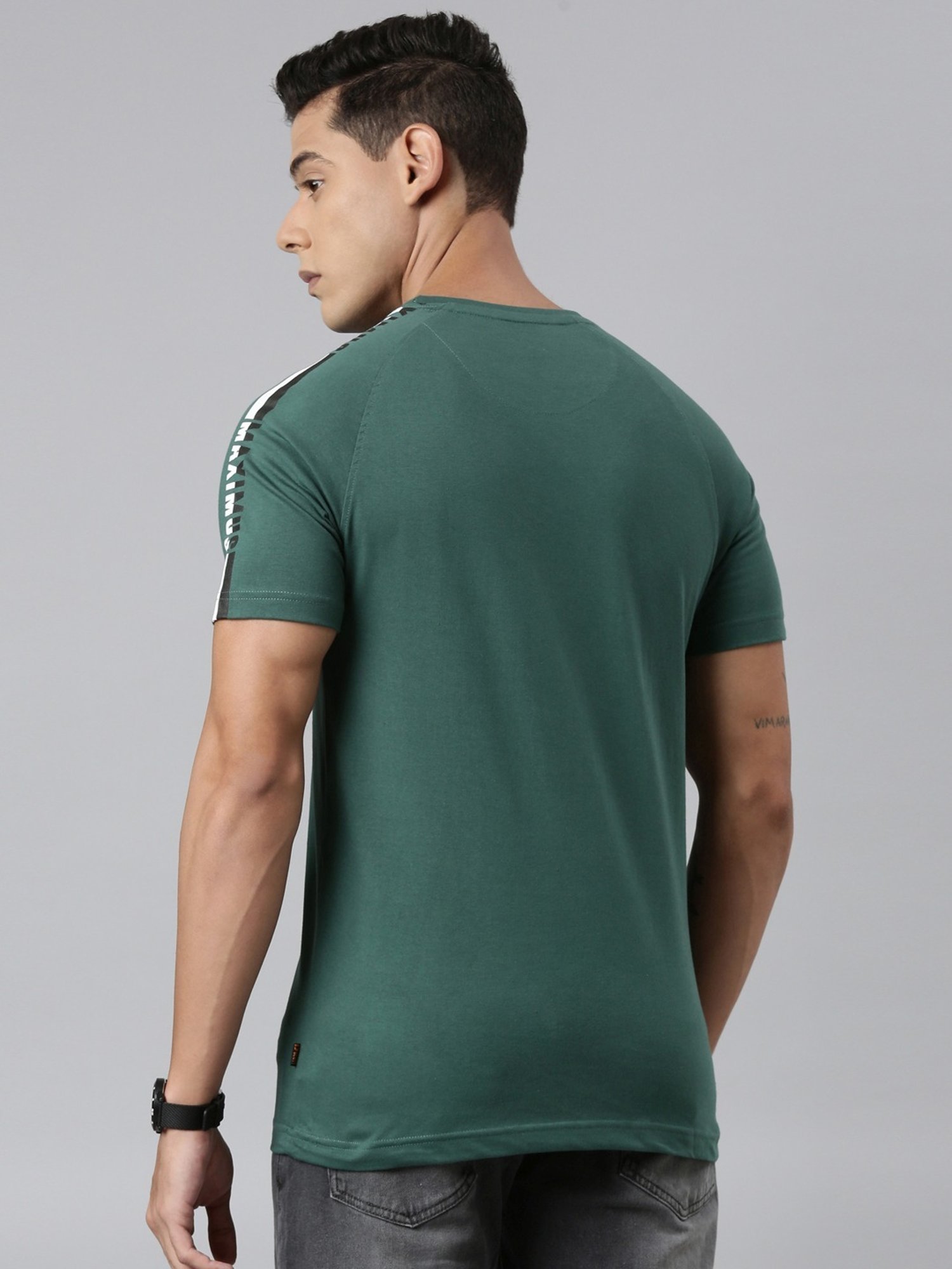 Dixcy Scott Maximus Green Cotton Regular Fit T-Shirt