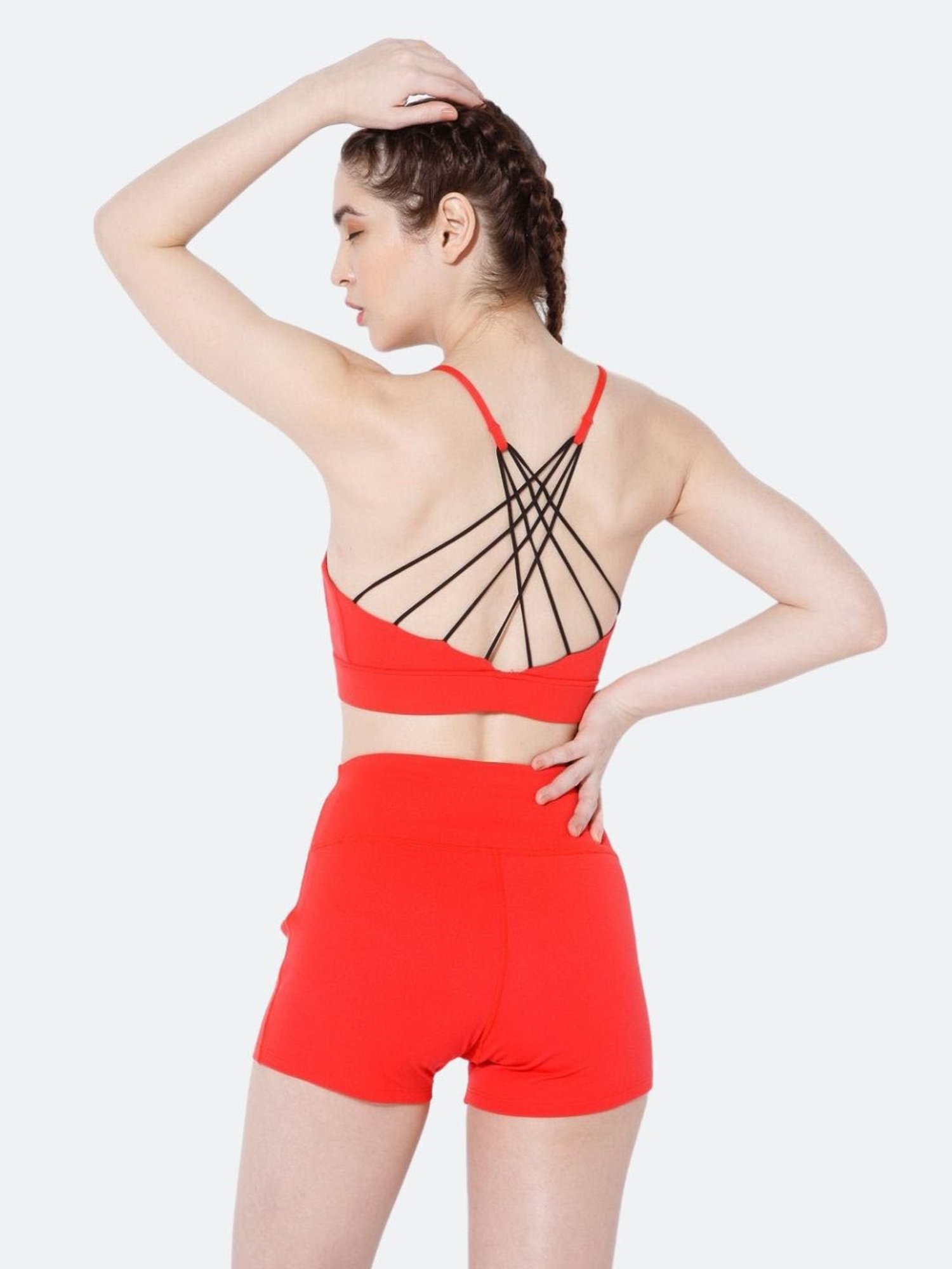 SILVERTRAQ Orange Medium Coverage Sports Bra