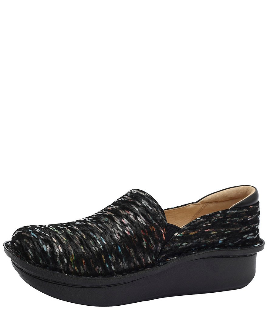 Alegria Debra Obscura Print Leather Clogs