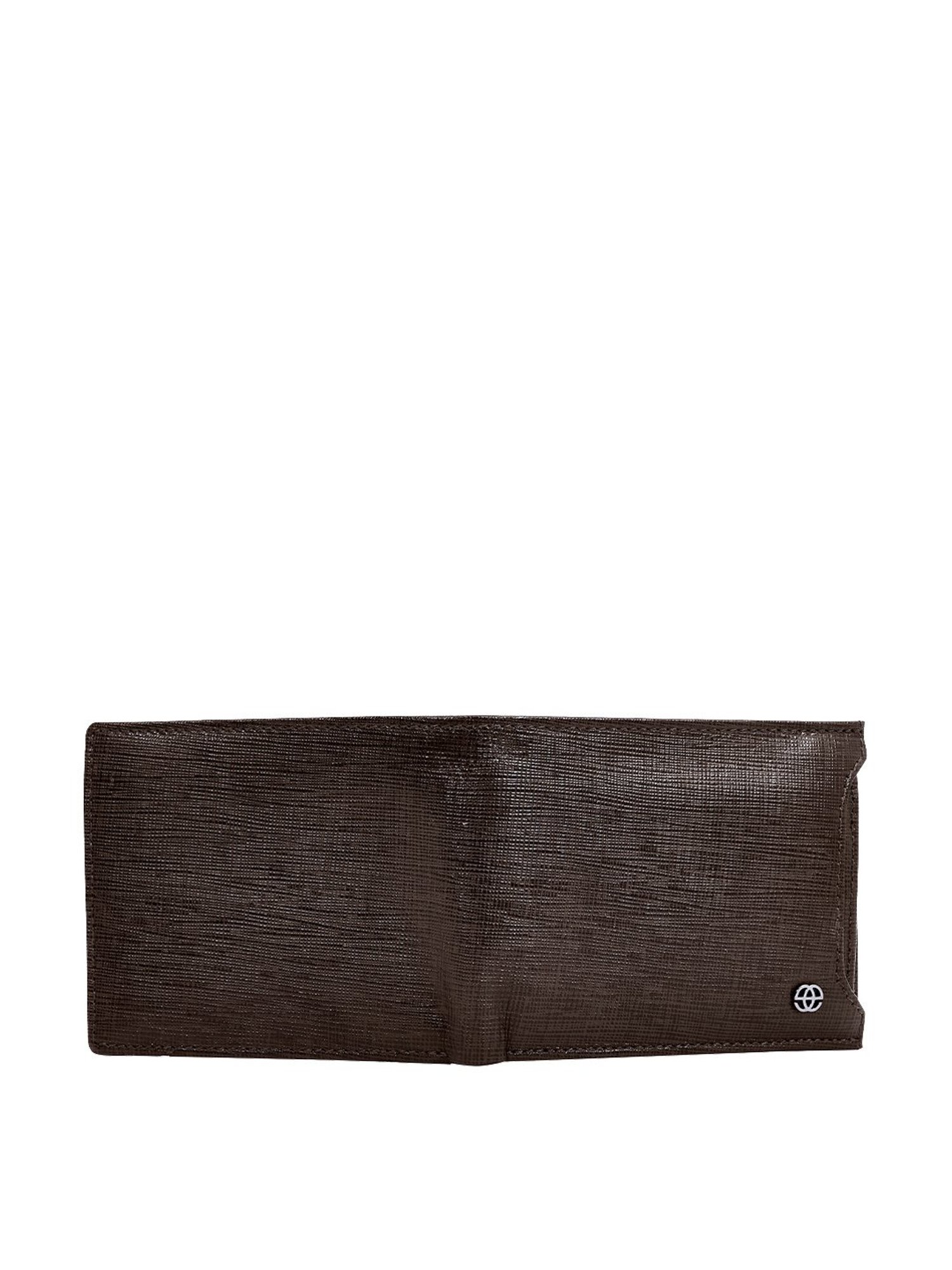 Eske Brown Textured Bi-Fold Wallet for Men