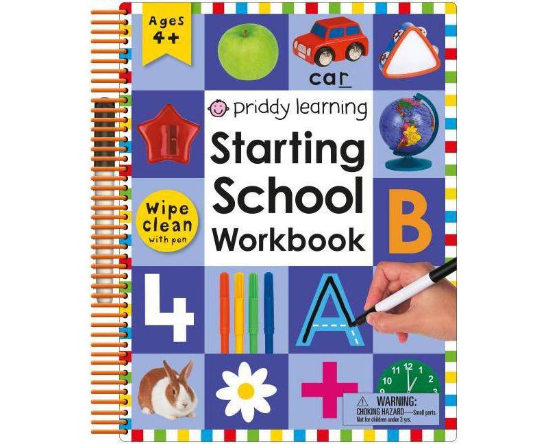 Wipe Clean: Starting School Workbook - by Various (Spiral) (Spiral Bound)
