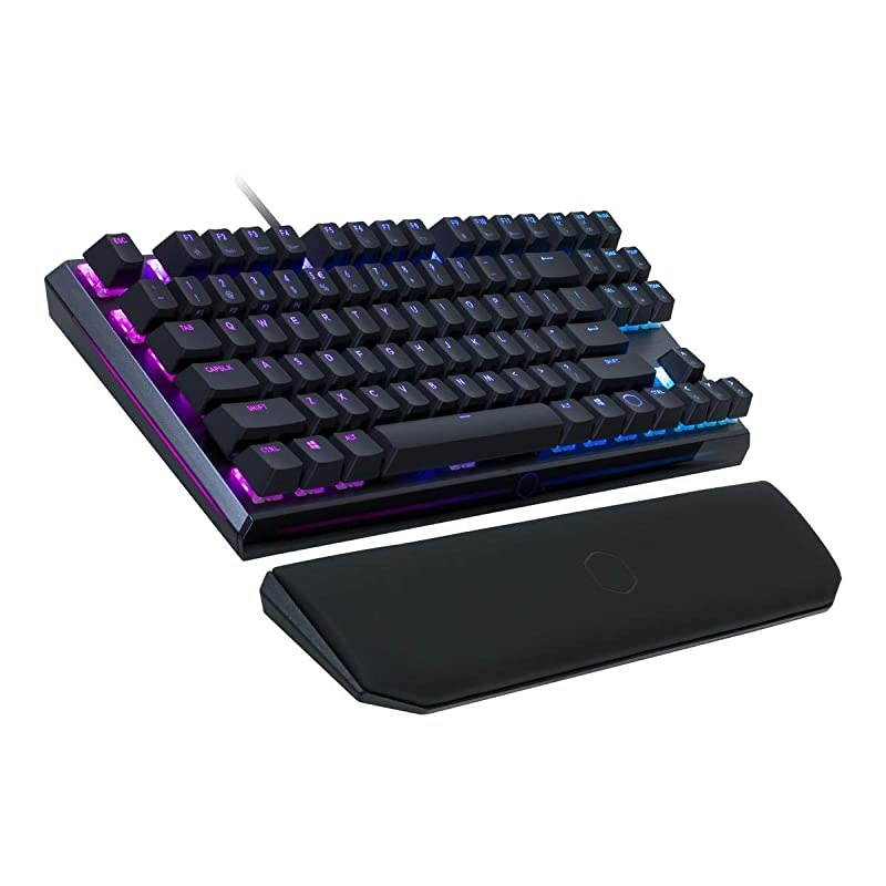 MK730 Tenkeyless Gaming Mechanical Keyboard with Brown Switches Cherry MX RGB PerKey Lighting and Removable Wrist Rest