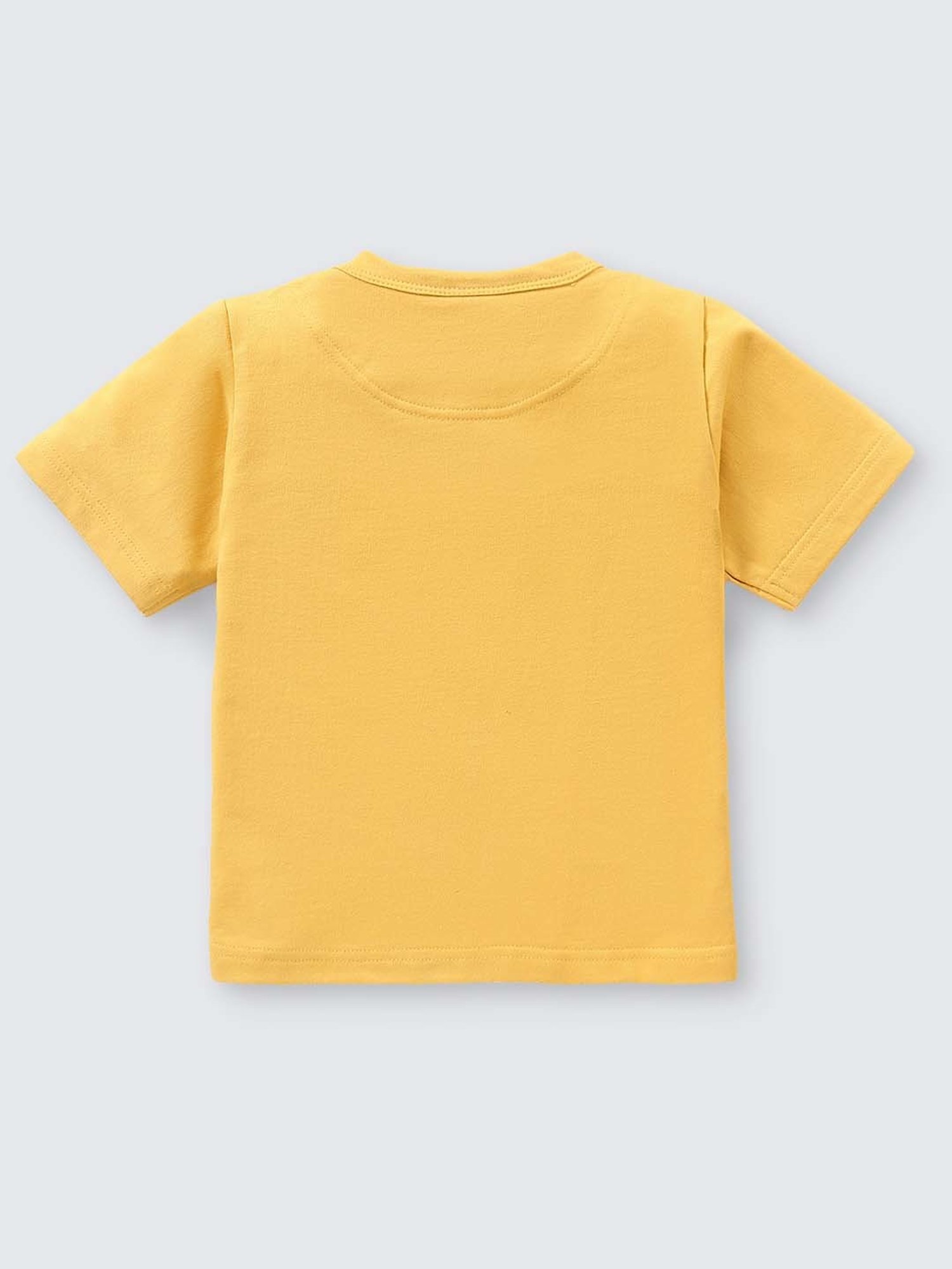 Nite Flite Kids Mustard Cotton Printed T-Shirt Set
