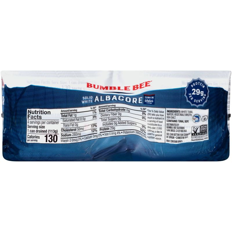 Bumble Bee Solid White Albacore Tuna in Water - 5oz/4ct