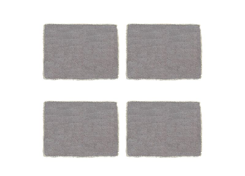 Split P Frayed Edge Placemat Set - Lavender