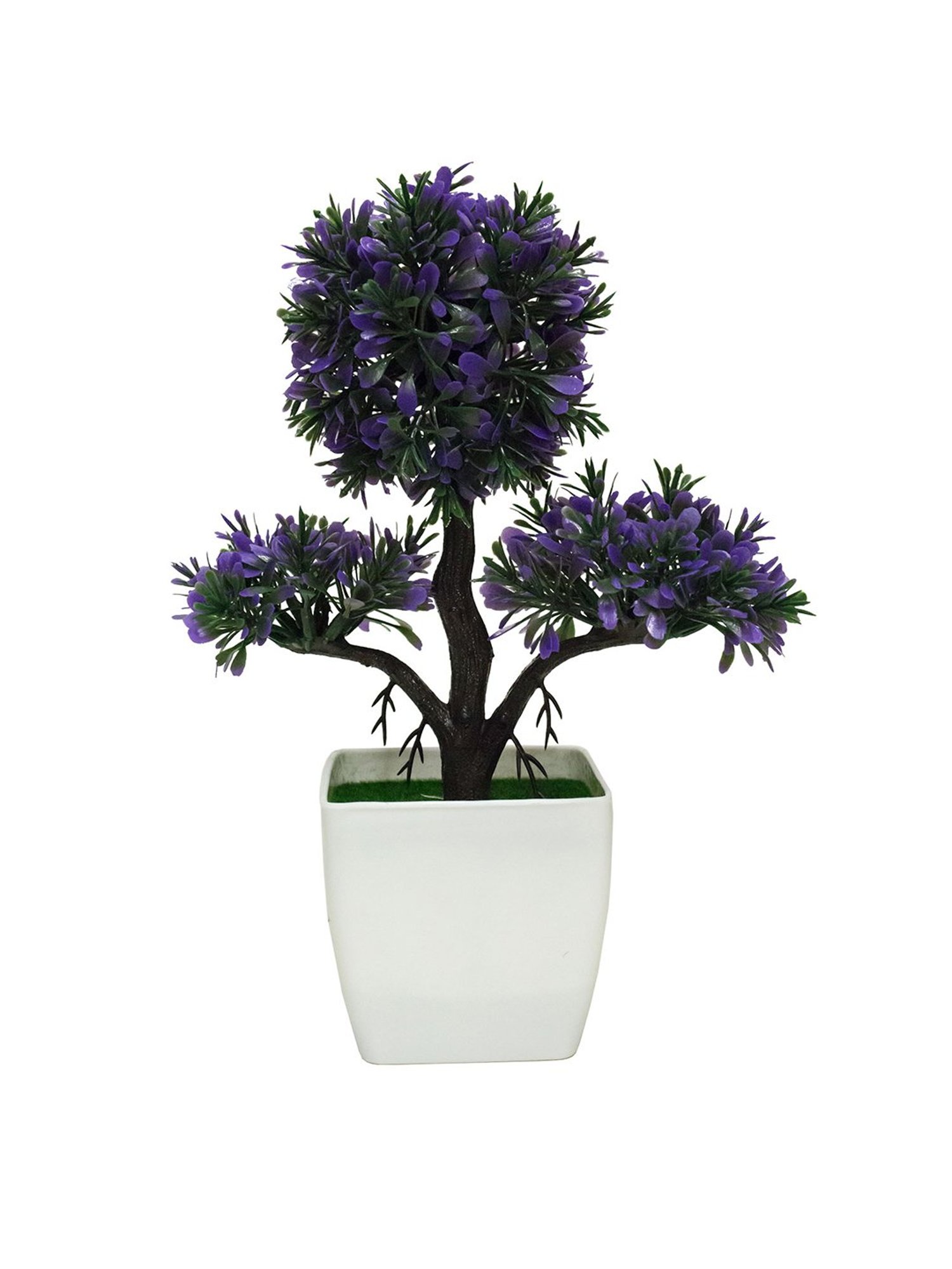 Amflix Purple Artificial Bonsai Plant With Pot