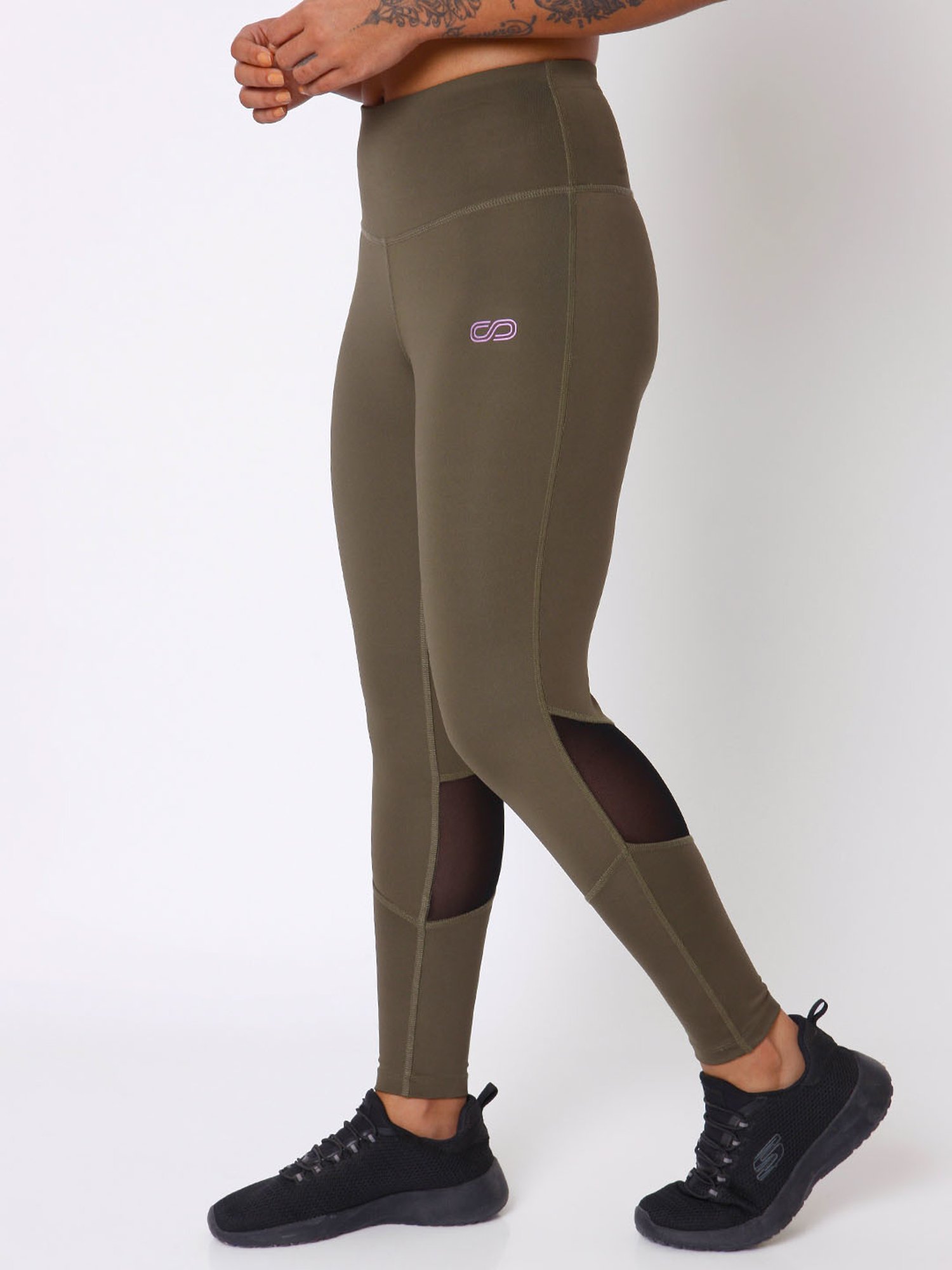 SILVERTRAQ Olive Logo Print Leggings