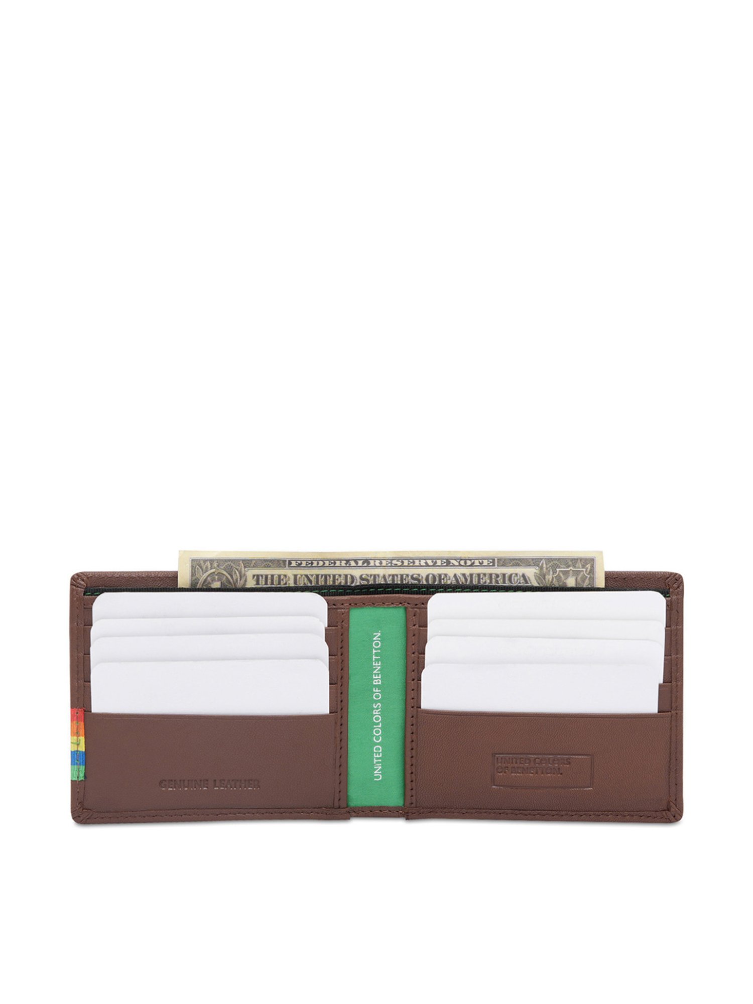 United Colors of Benetton Kinman Tan Casual Leather Bi-Fold Wallet For Men