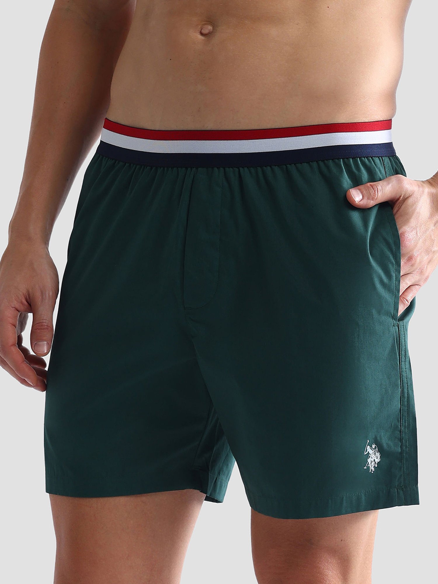 U.S. Polo Assn. Green Regular Fit Boxers