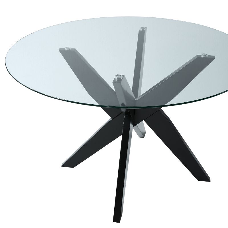 Amalie Round Dining Table Black - Steve Silver Co.