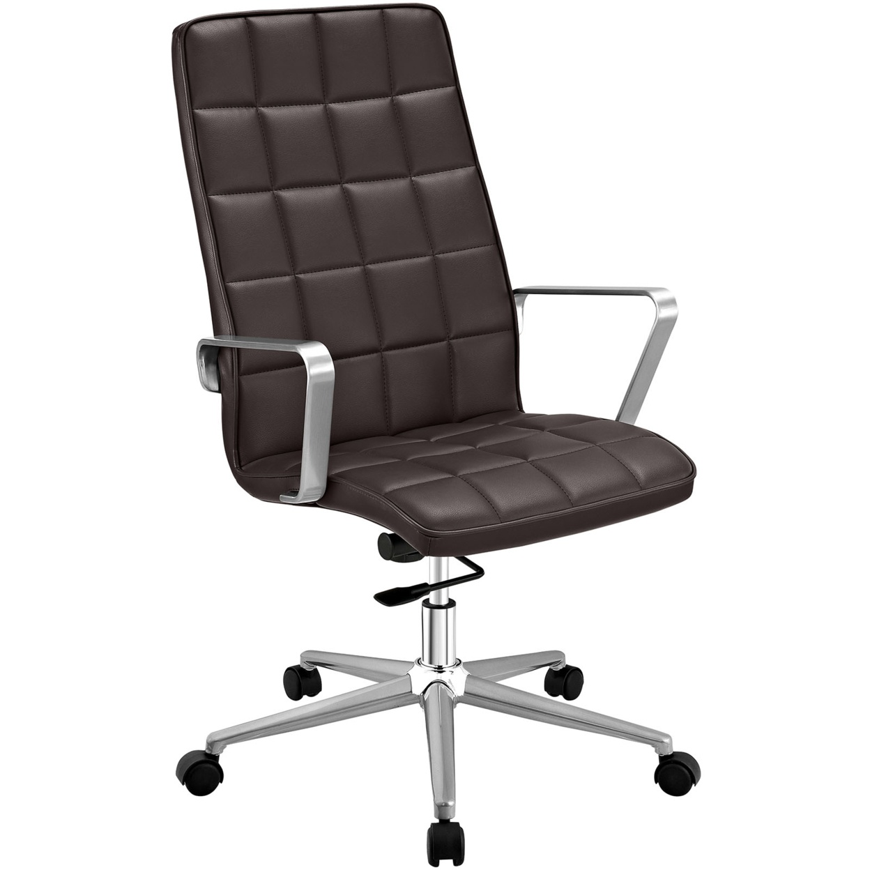 LexMod EEI-2126-BRN Tile Highback Office Chair