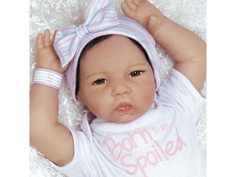 Paradise Galleries Reborn Baby Doll in Lifelike Flextouch Silicone Vinyl Baby Bundles: Spoiled, 19 inch, 7-Piece Ensemble
