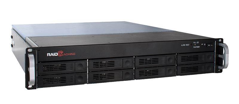 RAID Machine R2208RM 8-bay 12G SAS / SATA Rackmount JBOD Enclosure w/ Redundant PSU