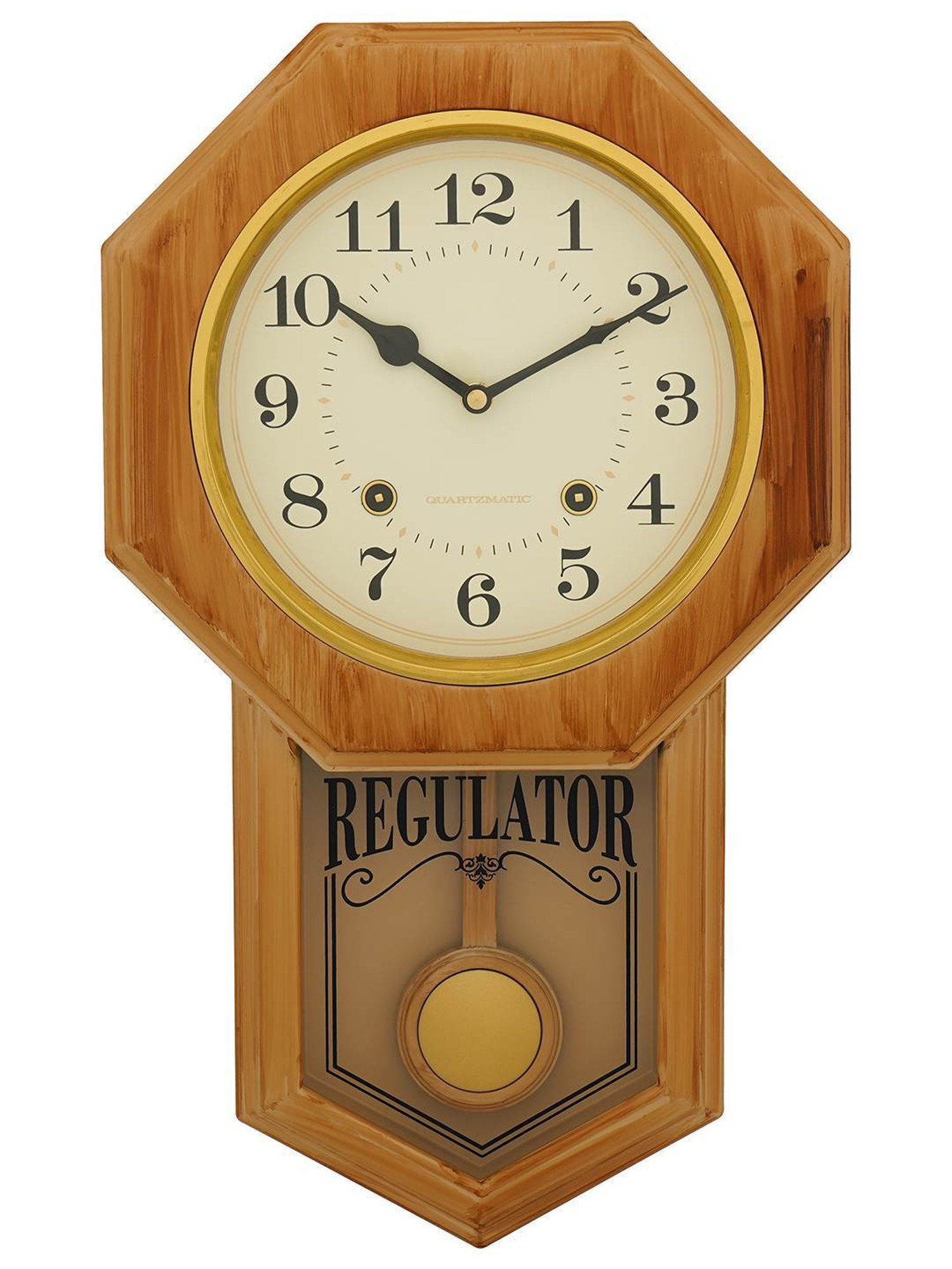 CHRONIKLE Vertical Beige Plastic Wall Clock