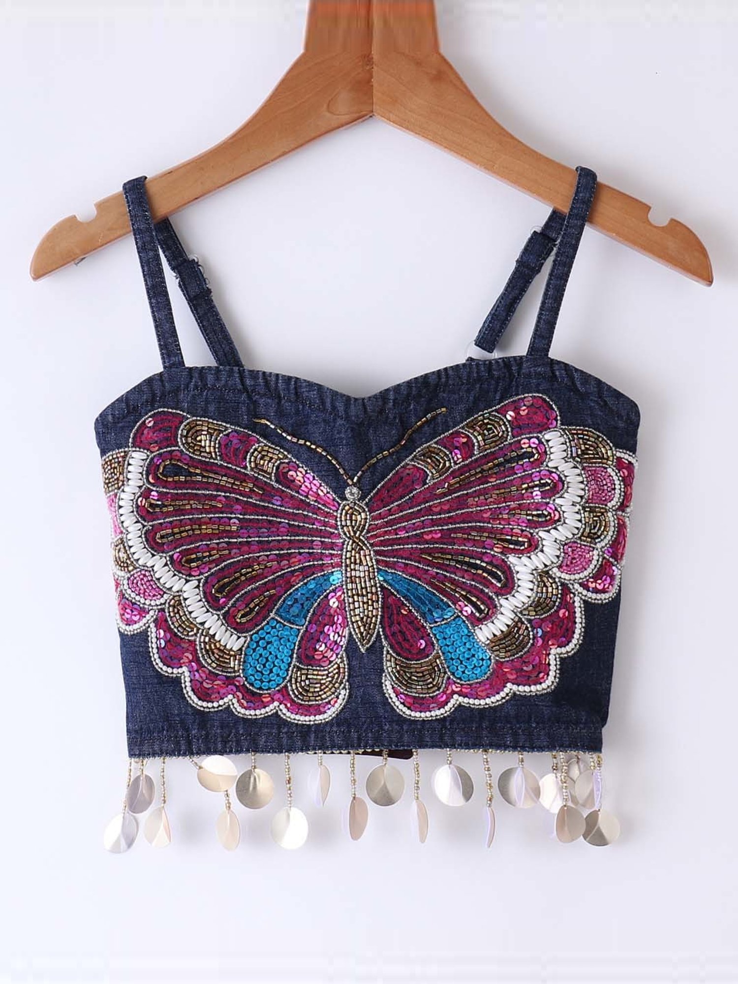 TWISHA Kids Blue & Pink Embroidered Top Set