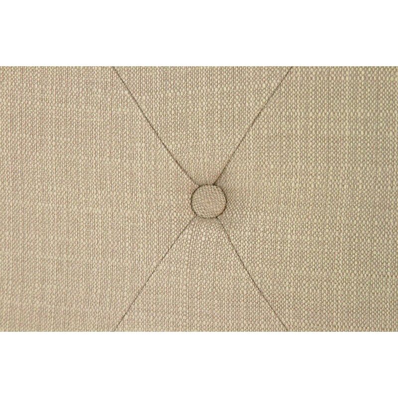 Delphi Button Tufted Adjustable Linen Twin Headboard Ivory - miBasics