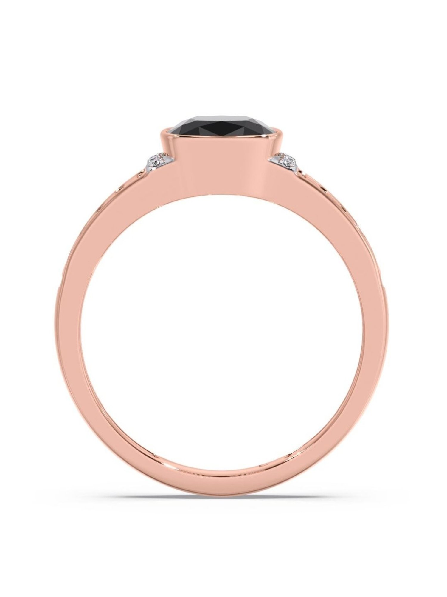 Candere by Kalyan Jewellers 18k Rose Gold & Diamond Ring for Men