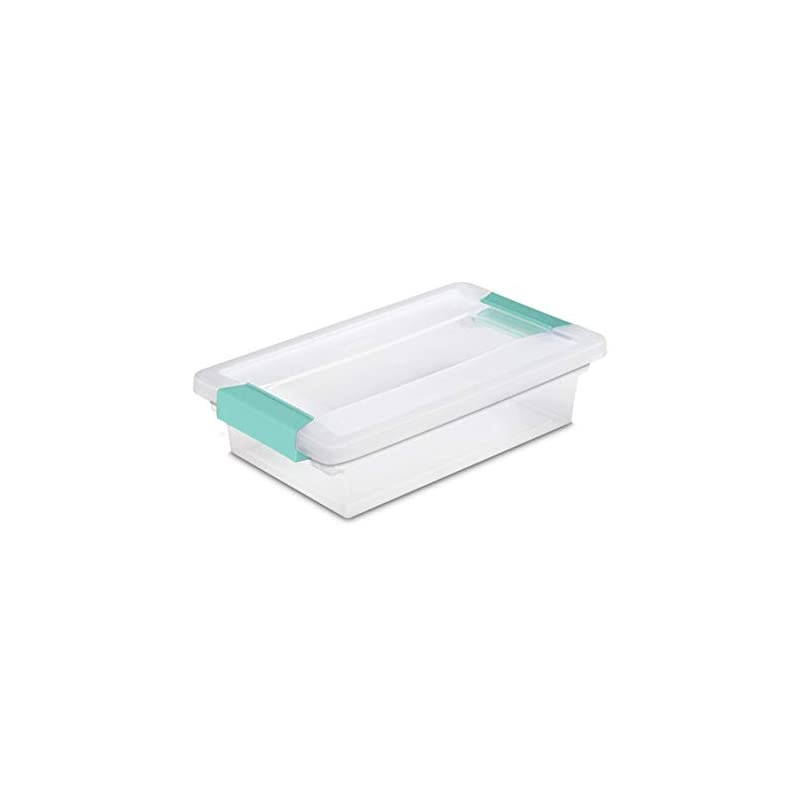 19618606 Small Clip Box Clear Storage Tote Container w/Lid (12 Pack)