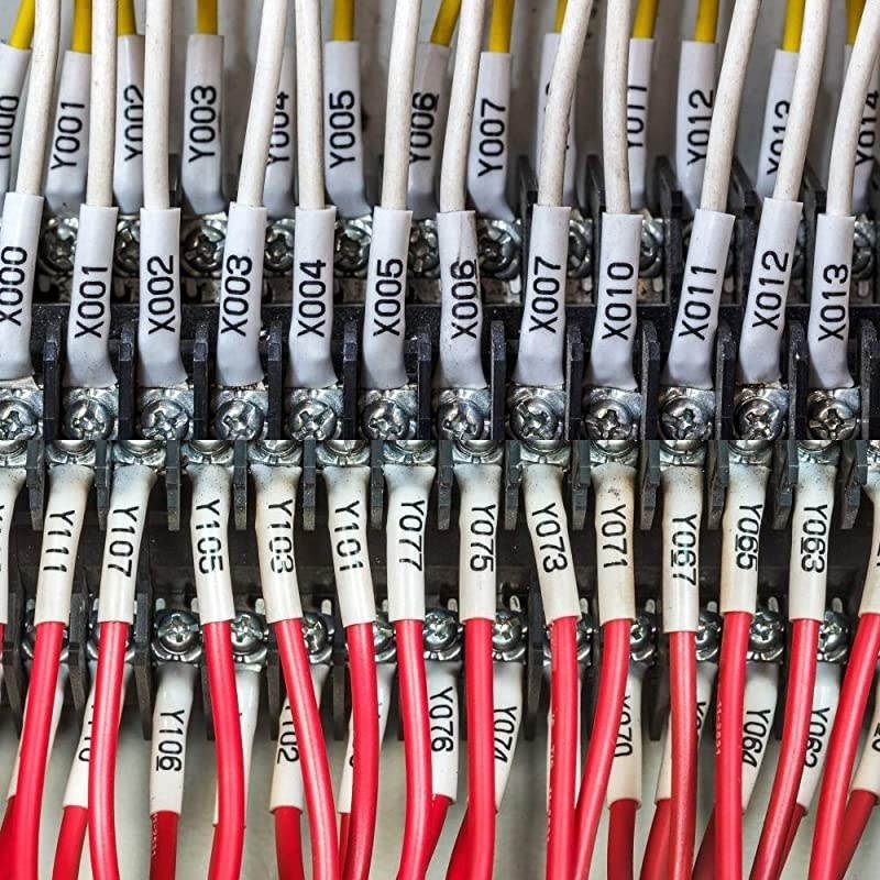 Compatible Heat Shrink Label Replacement for DYMO 18055 Heat Shrink Tube Label 12 Inch Work with DYMO Rhino 5200 4200 6000 5000 Label Maker Black on White 49 Feet Length 12mm 5Pack