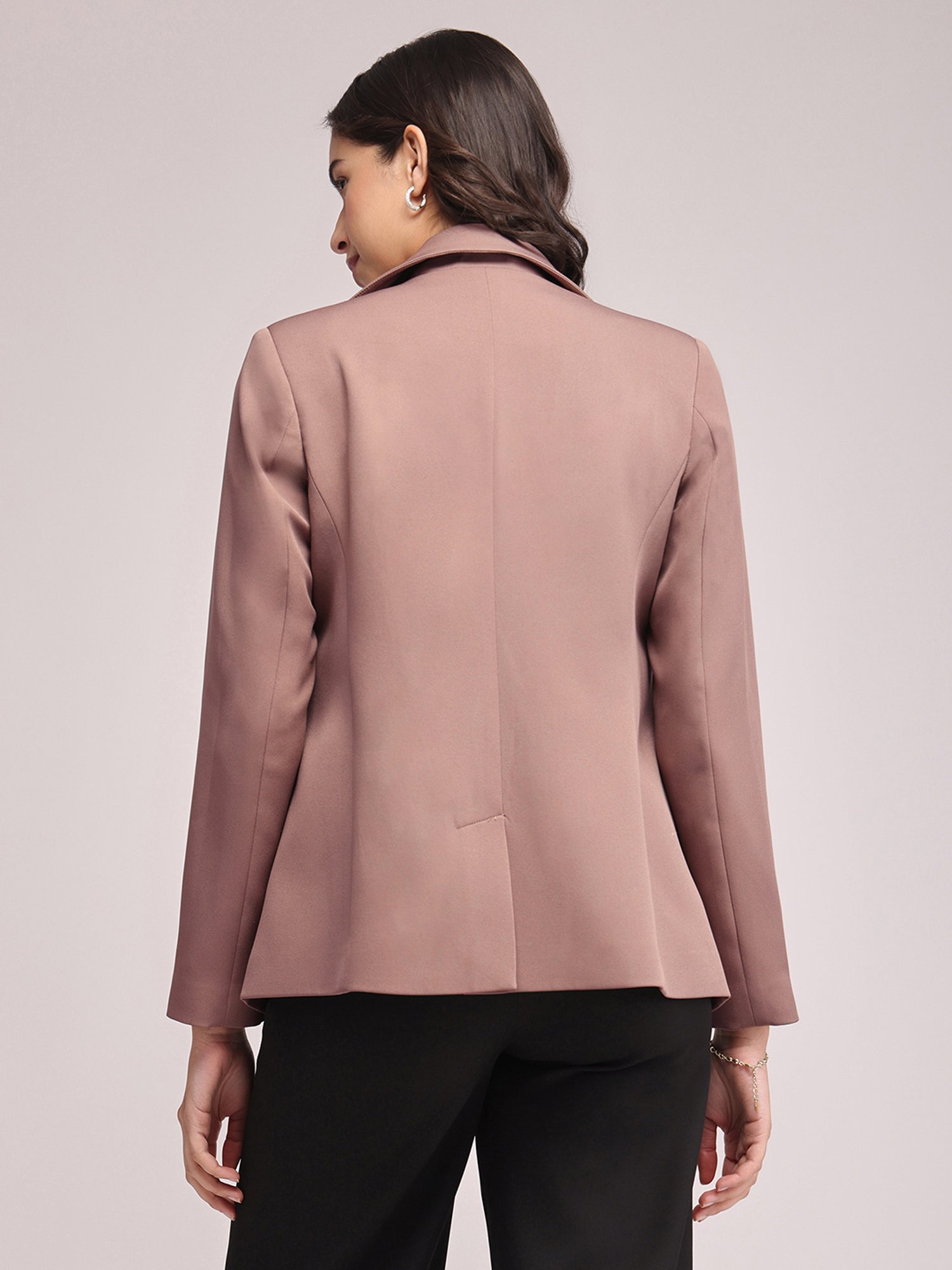 Fablestreet Brown Relaxed Fit Blazer