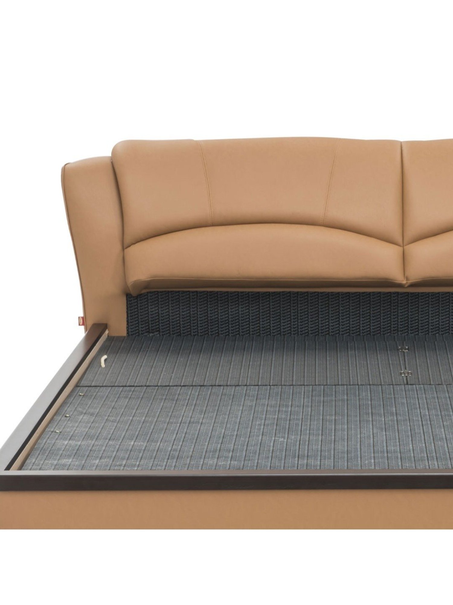 Durian Winston Camel Brown Premium Leatherette Queen Size Bed