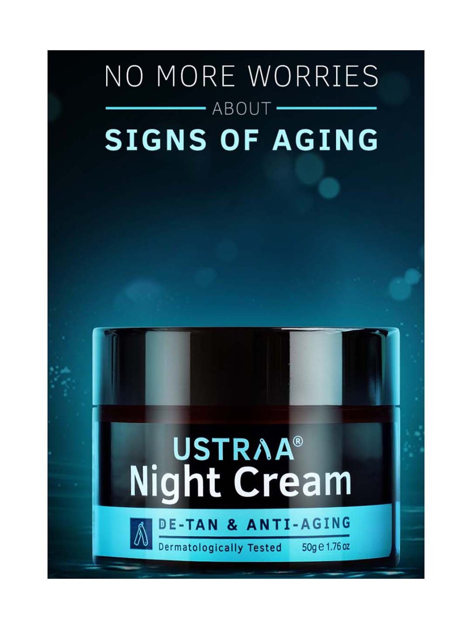 Ustraa De-Tan & Anti-Ageing Night Cream - 50 gm