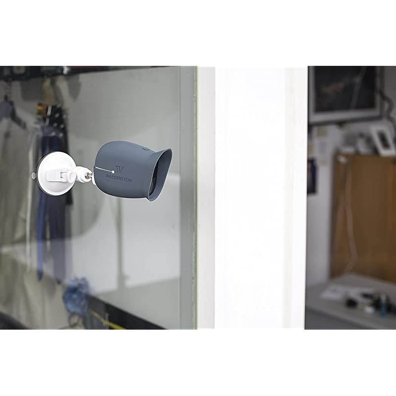 Smart Adjustable Indoor/Outdoor Security Suction Cup Wall Mount Compatible with Arlo, Arlo Pro/Pro 2/Pro 3/Pro 4, Arlo Ultra/Ultra 2, and Other Compatible Models (2 Pack, Black)