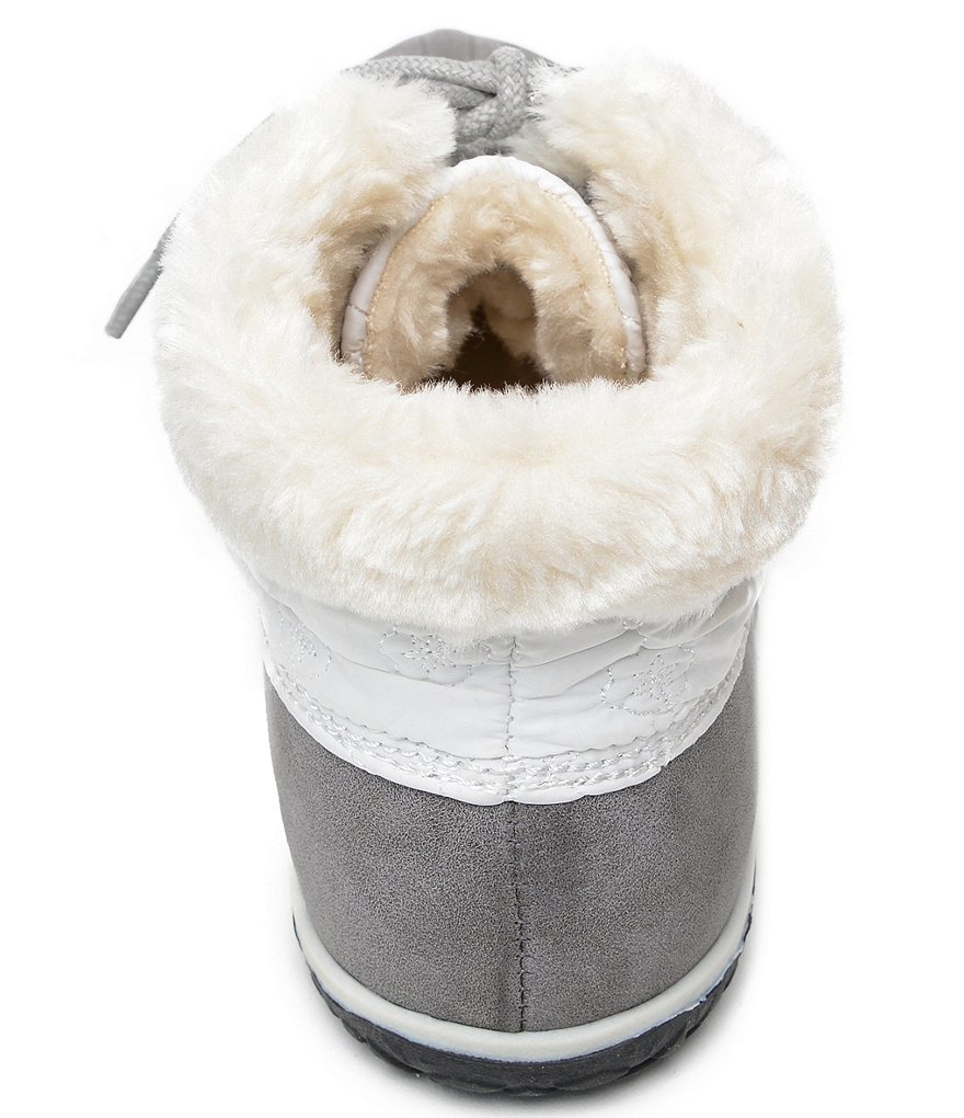 Minnetonka Women's Tega Water-Resistant Faux Fur Trim Ankle Booties