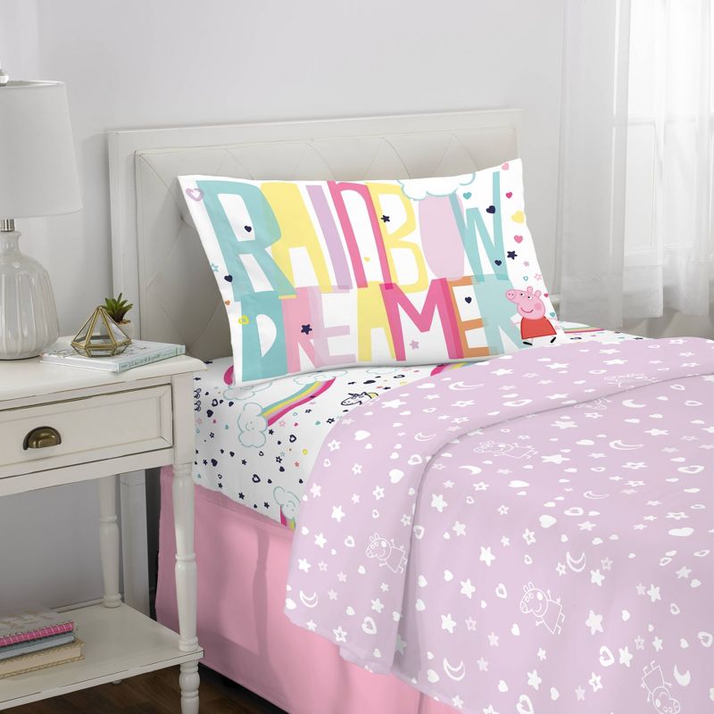 Twin Peppa Pig Rainbow Dreamer Bedding Bundle