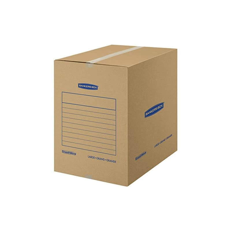 SmoothMove Basic Moving Boxes, Large, 18 x 18 x 24 Inches, 7 Pack (7714002)
