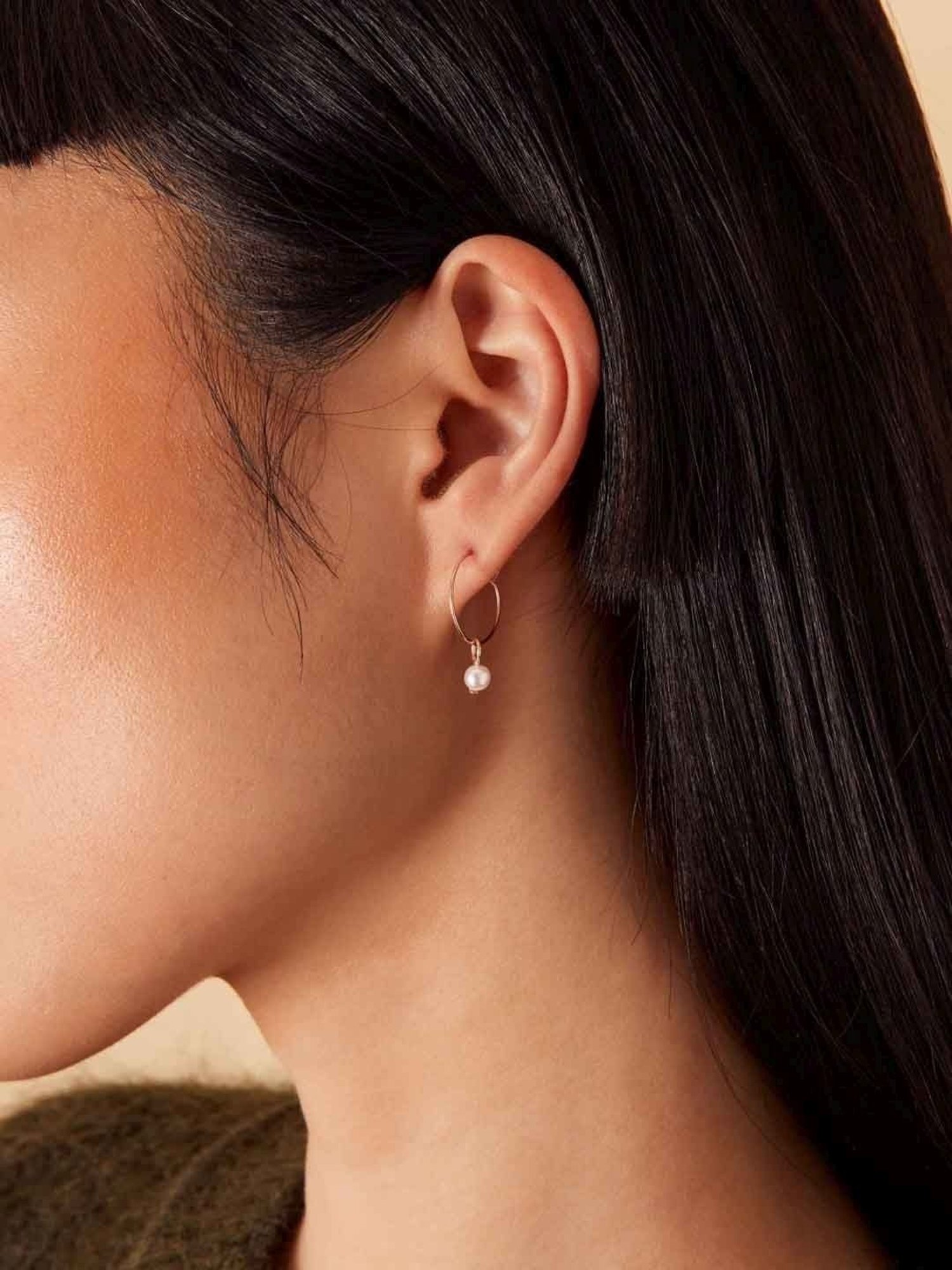 Accessorize London Women's Rose Gold  Simple Hoop Earrings- Set of 3