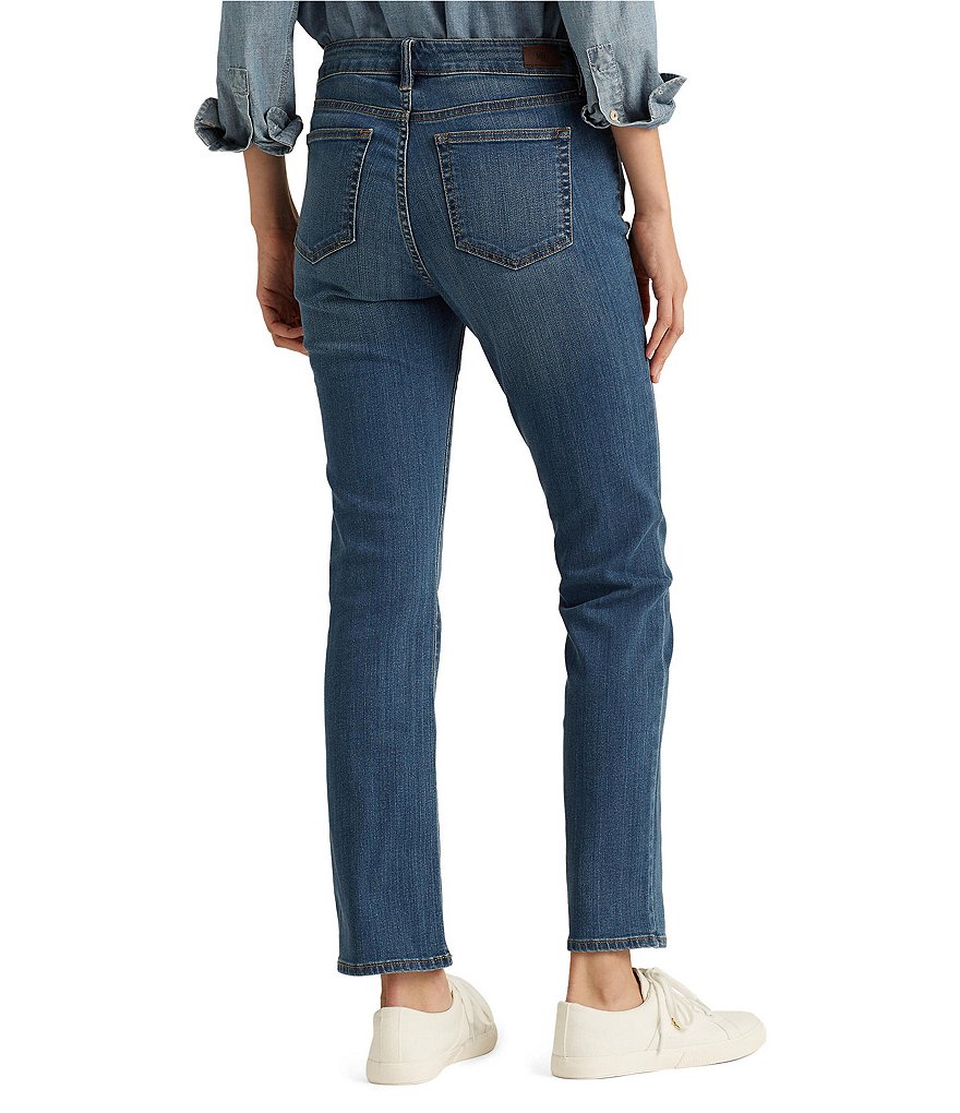 Lauren Ralph Lauren Petite Size Mid-Rise Straight Leg Jeans