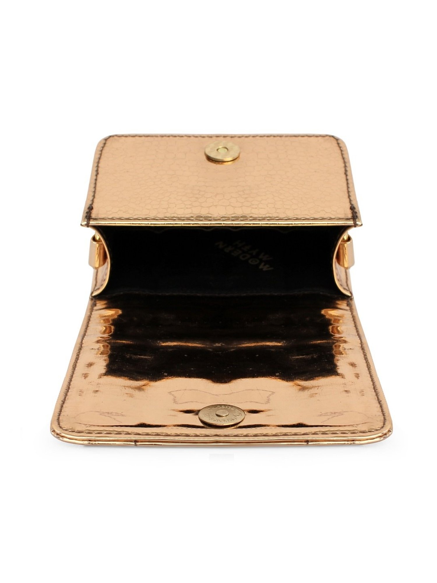 Modern Myth Nano Golden Textured Small Mini Box Bag