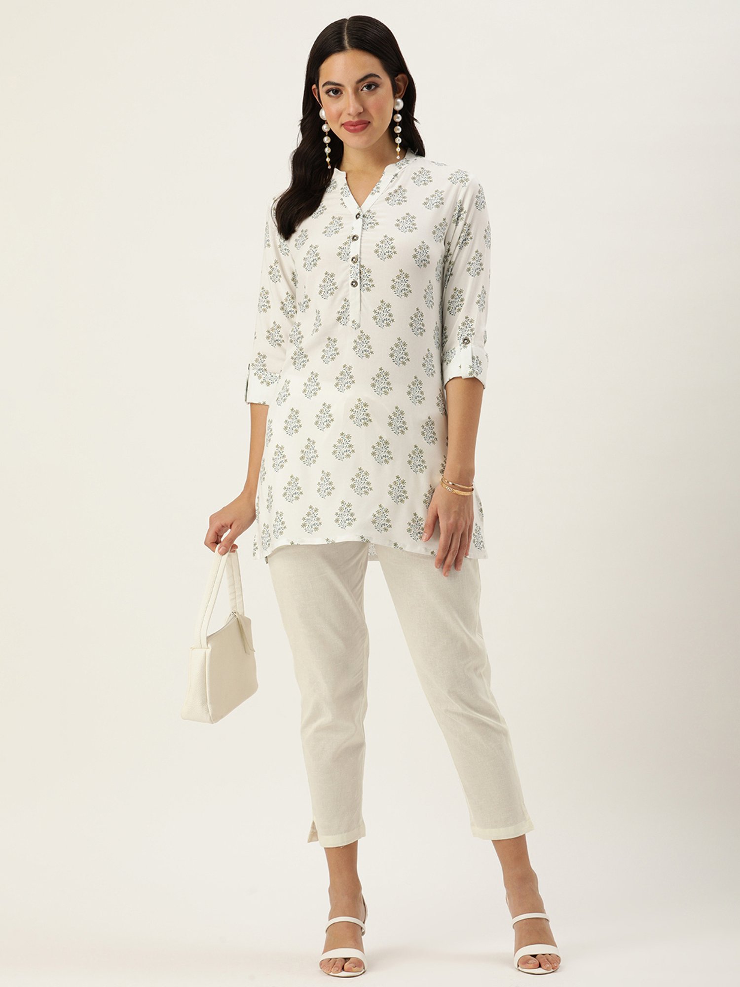 Amukti Cream Cotton Pants