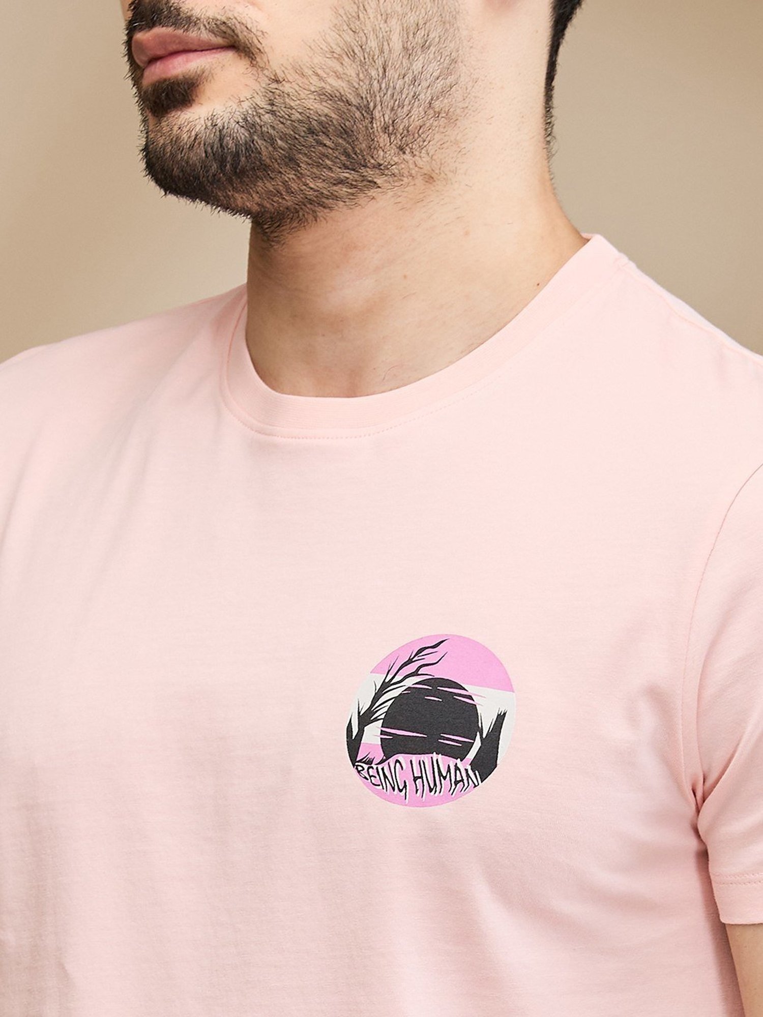 Being Human Cream Regular Fit T-Shirt