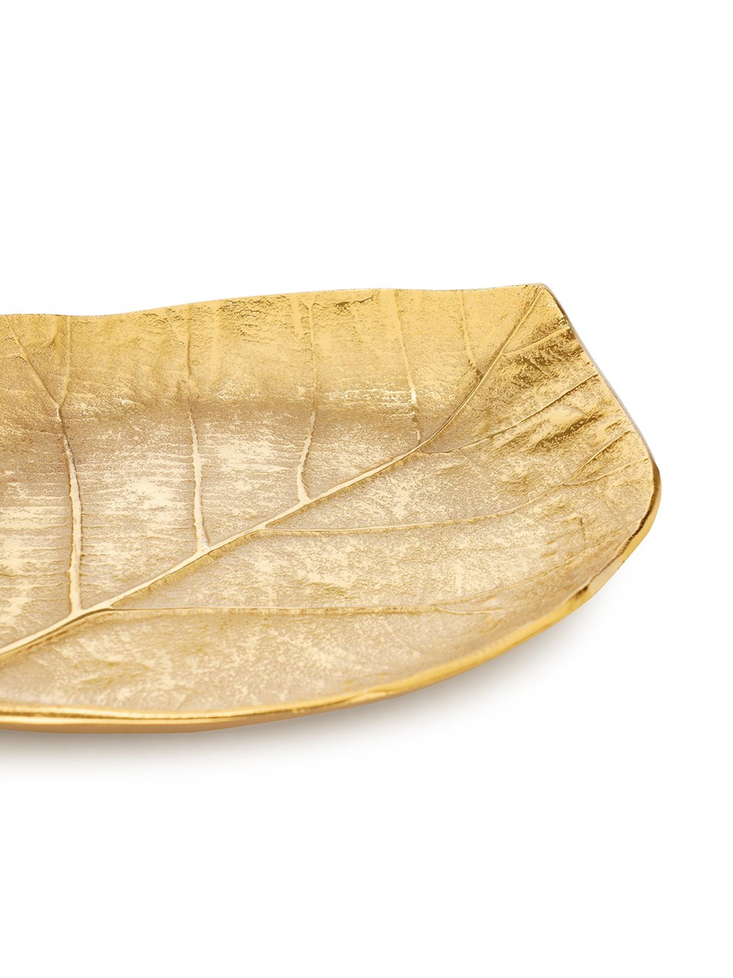 Pure Home and Living Gold Aluminium Textured Decorative Platters