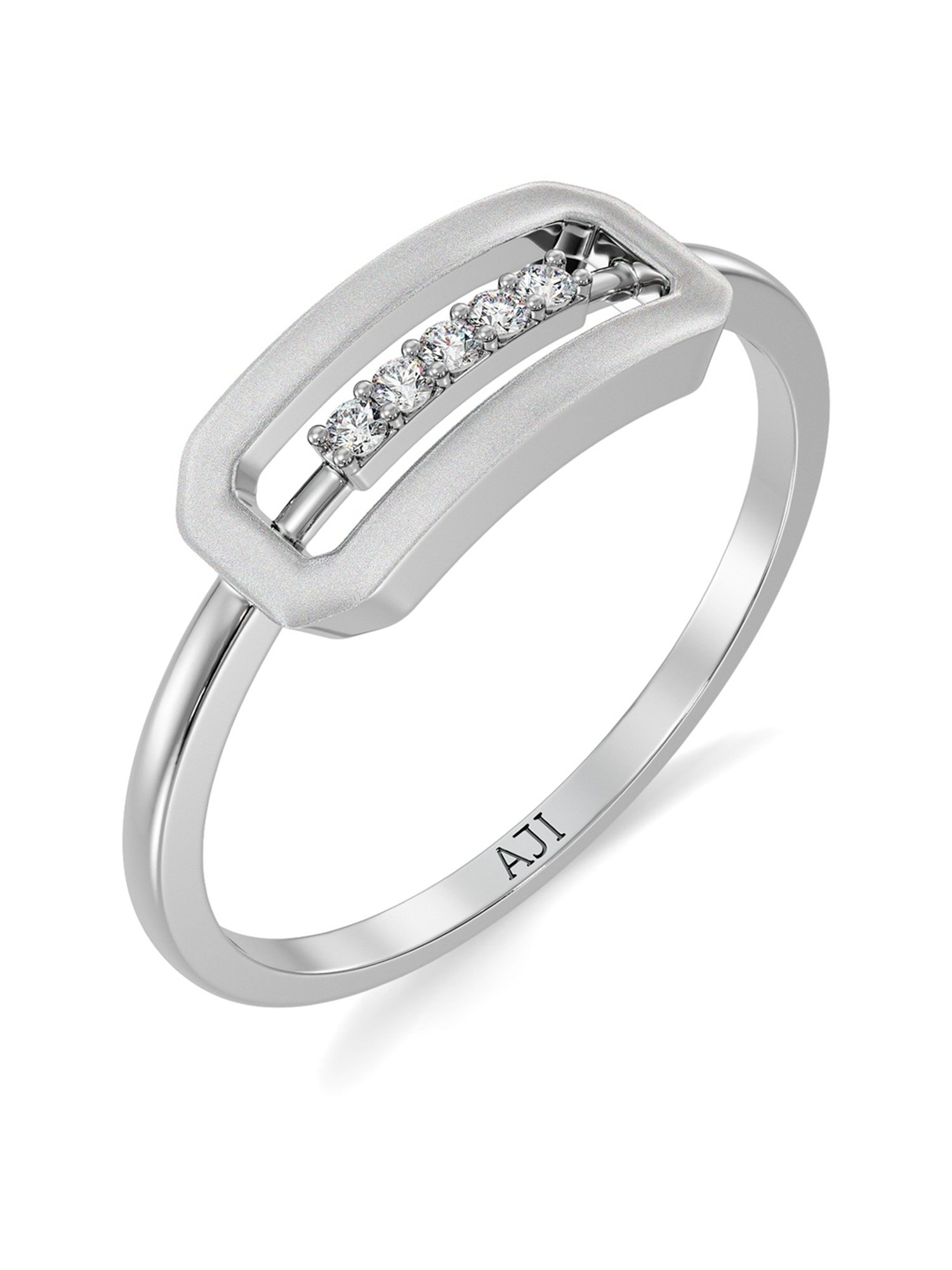 Joyalukkas Polished Extravagant Men's Platinum Ring