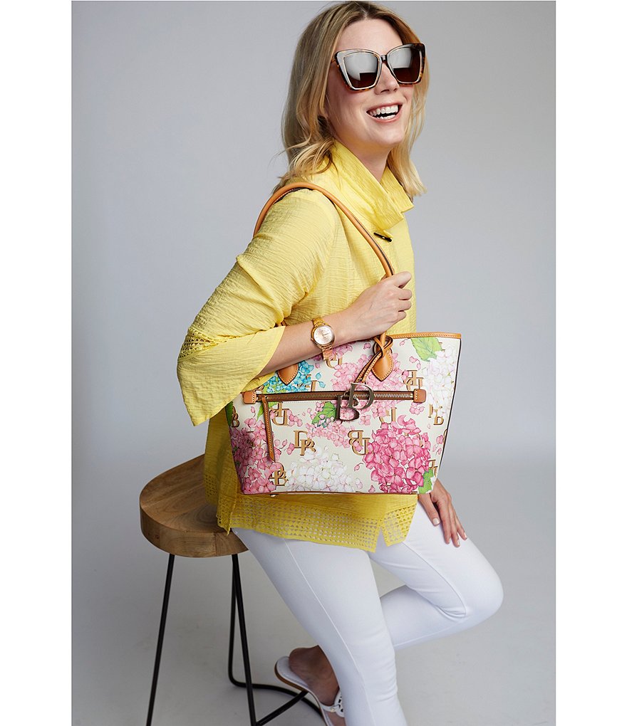 Ali Miles Textured Crochet Hem Wire Neck Blouse