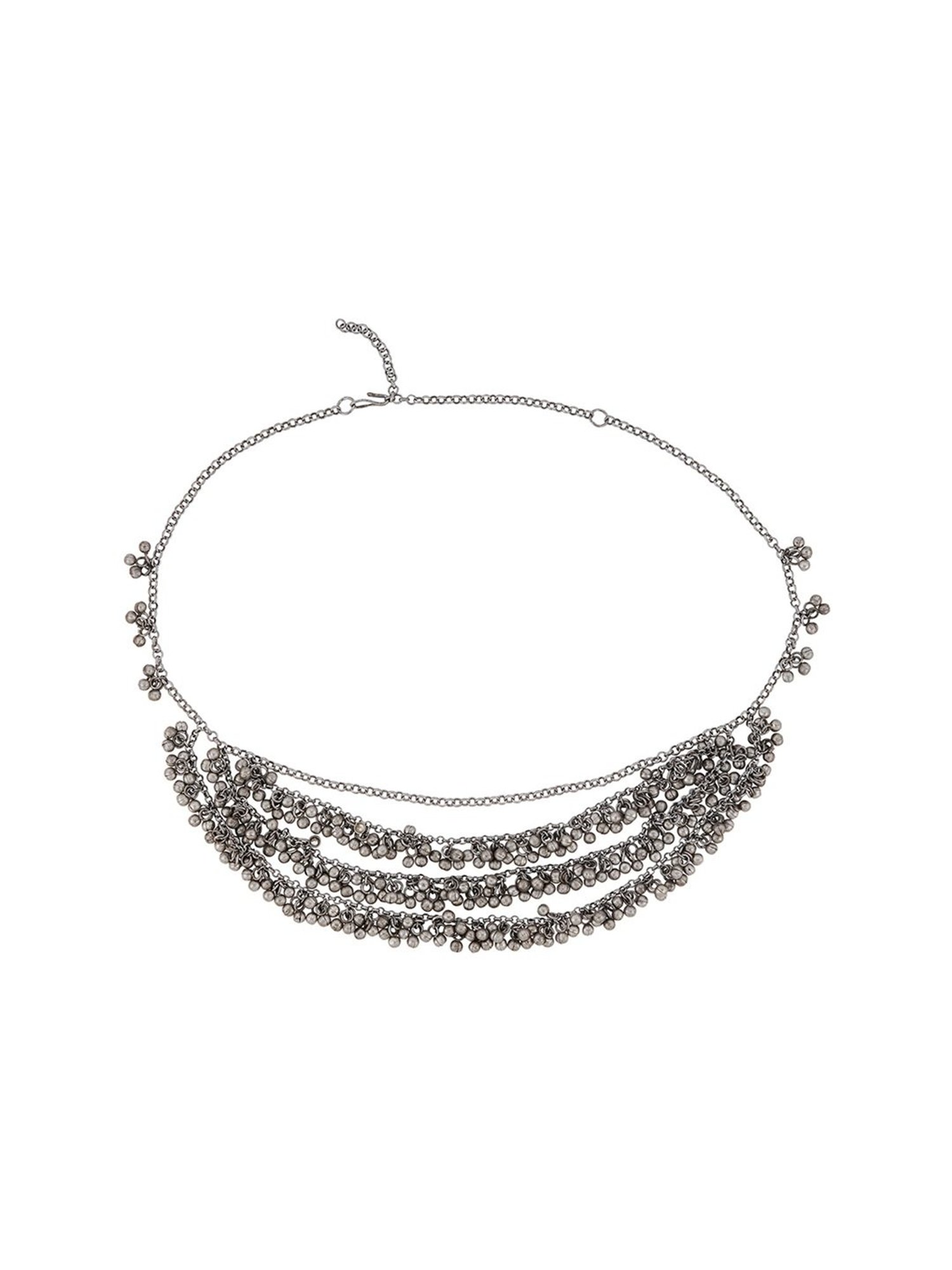 Teejh Ambala Ghungroo Silver Waistband for Women