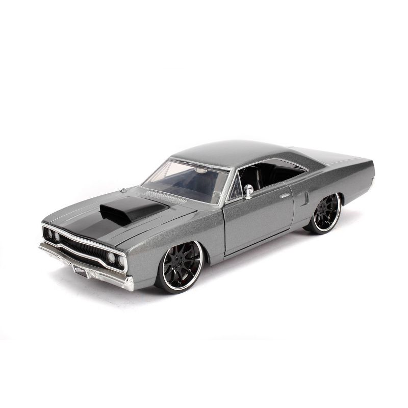 Jada Toys Fast & Furious 1970 Plymouth Road Runner Die-Cast Vehicle 1:24 Scale Charcoal Gray