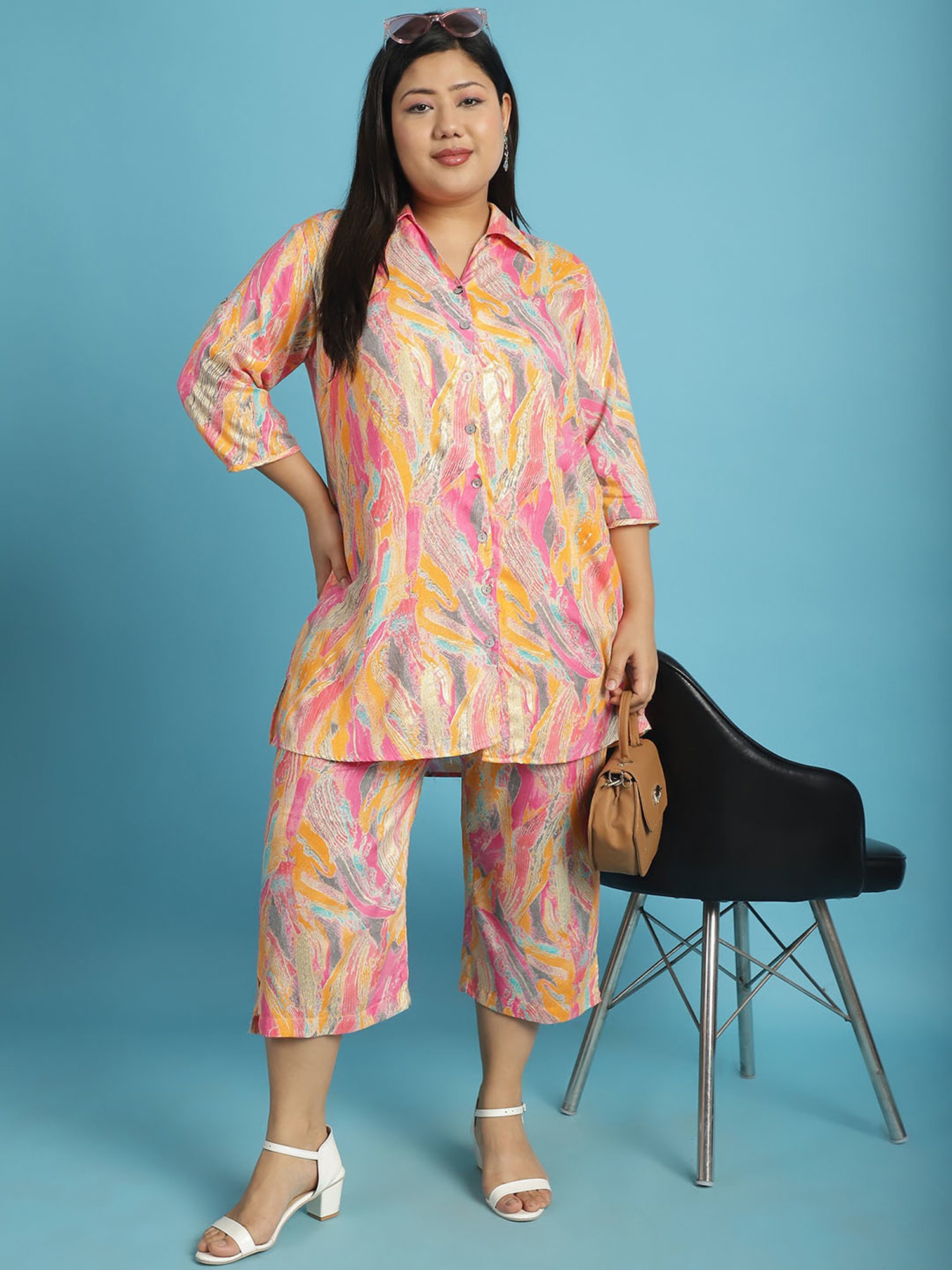 theRebelinme Pink Floral Print Shirt