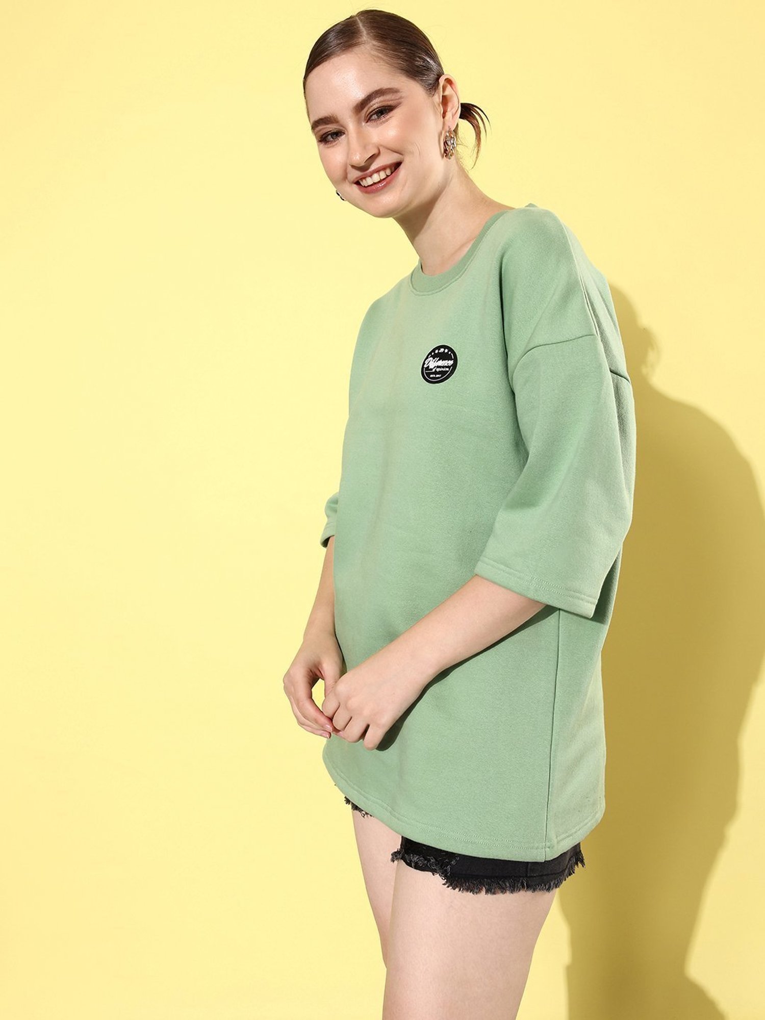 Difference of Opinion Green Fleece Oversized Sweatshirt