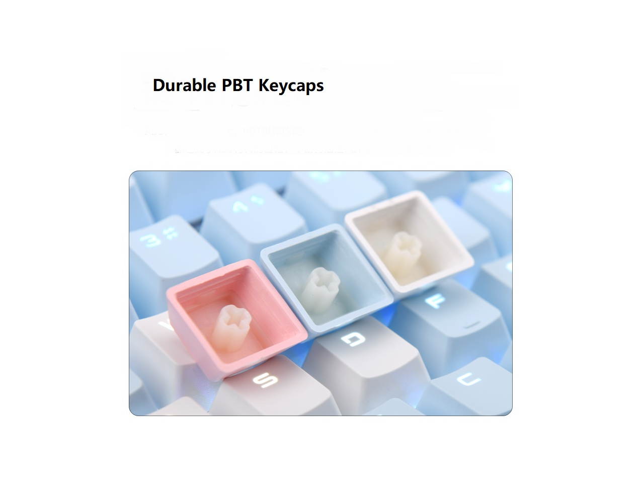 A-jazz AK35i Mechanical Gaming Keyboard with 104 Full Anti-ghosting Keys+6 Special Keys,RGB Backlit Keyboard For Office And Game, DIY PBT Keycaps - Cherry Blossom(Blue  axis)