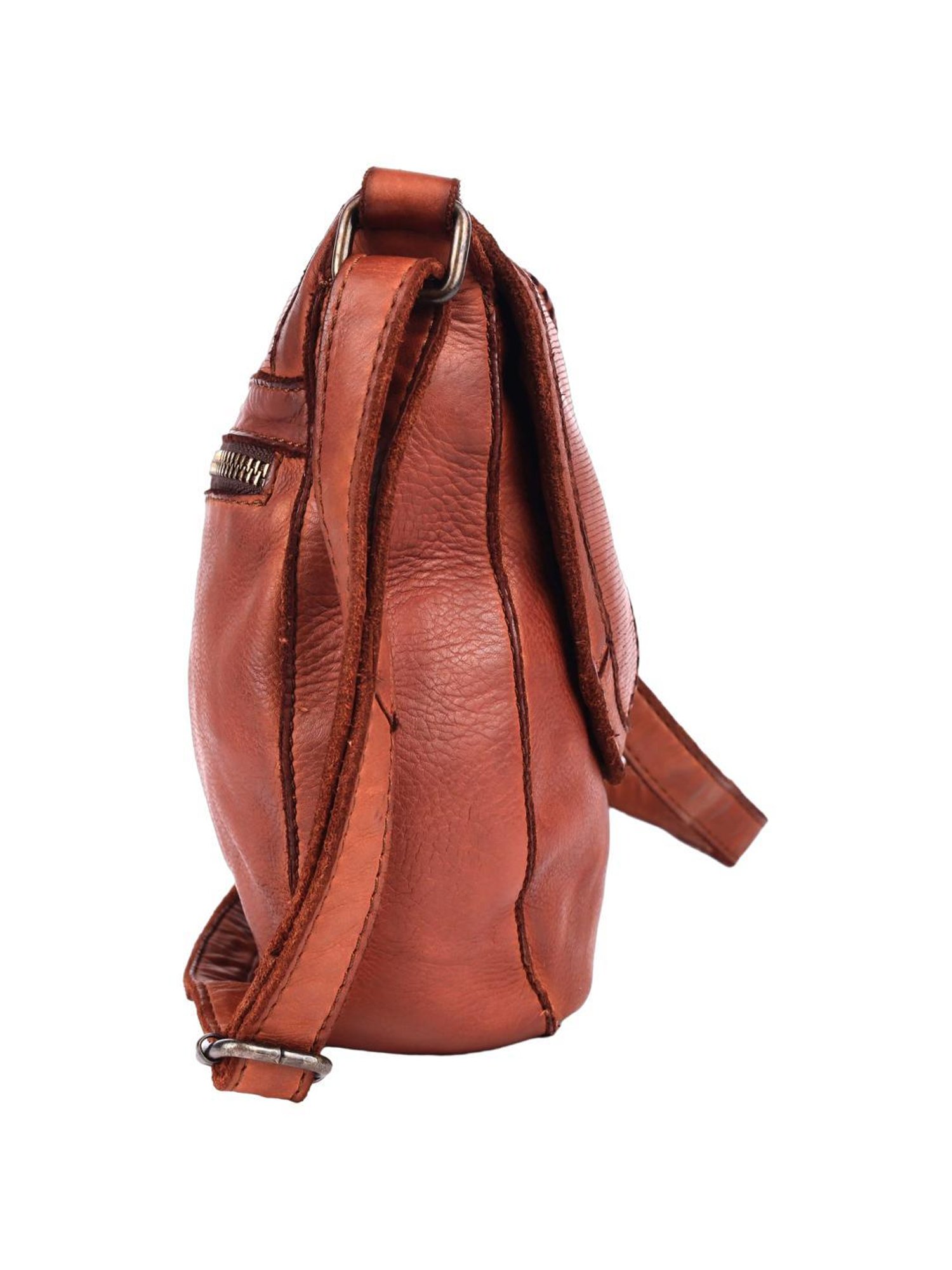 KOMPANERO Estelle Cognac Embellished Medium Sling Handbag