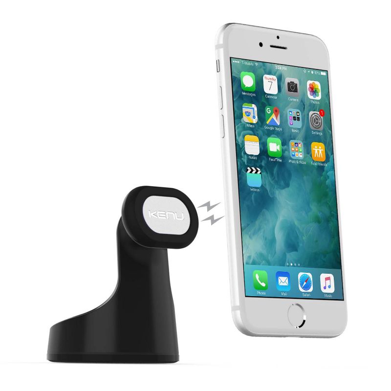Kenu Airbase Magnetic Premium Dash & Windshield Suction Mount - Black