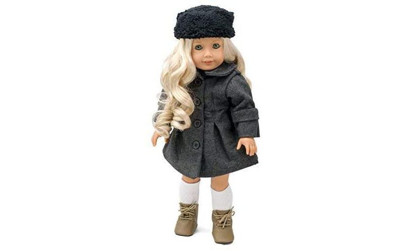 Dress Along Dolly Winter Coat Jacket & Hat Outfit for American Girl Doll