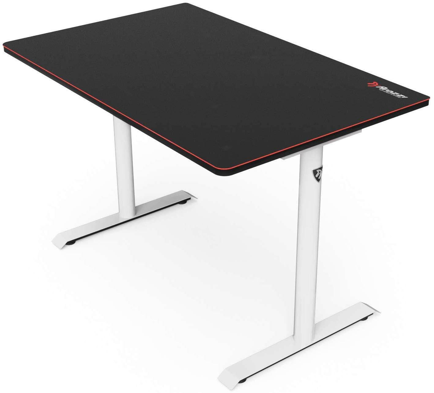 Arozzi Arena Leggero Gaming Desk with Full Surface Mousepad - White