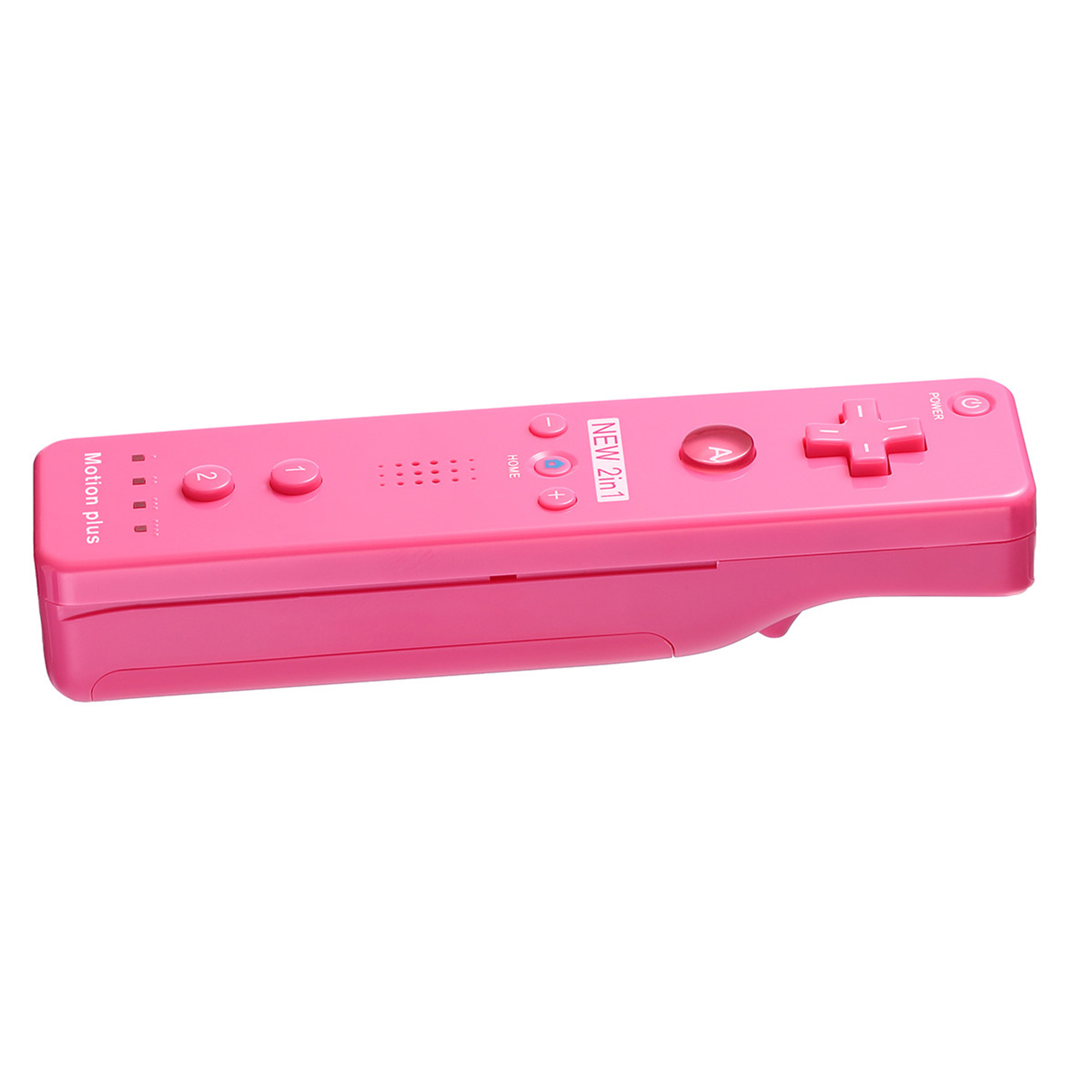 Motion Plus Remote Controller for Nintendo Wii / Wii U Console Video Games with Case Pink