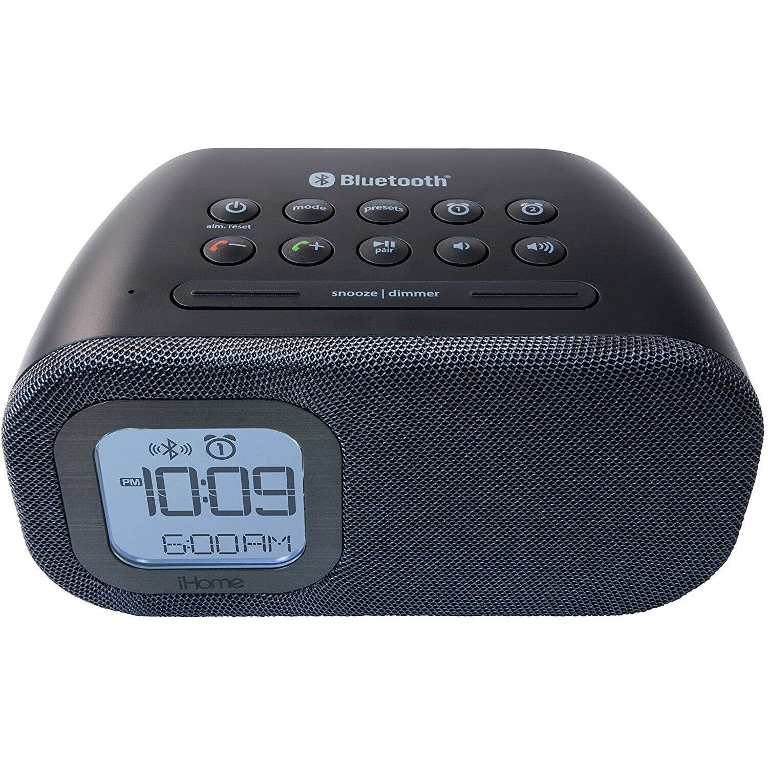 iHome Dual Alarm FM Clock Radio (w/ Bluetooth Speaker and USB Charging)